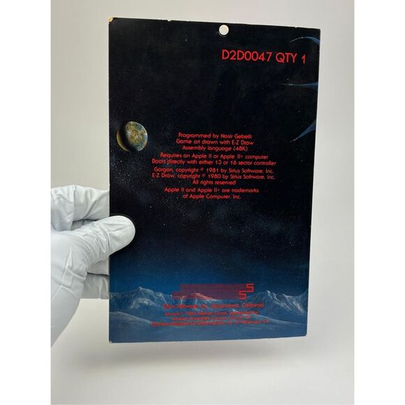 1981 Gorgon Game by Nasir of SIRIUS Software for Apple II & Apple II Plus DL2447 - Picture 2 of 5
